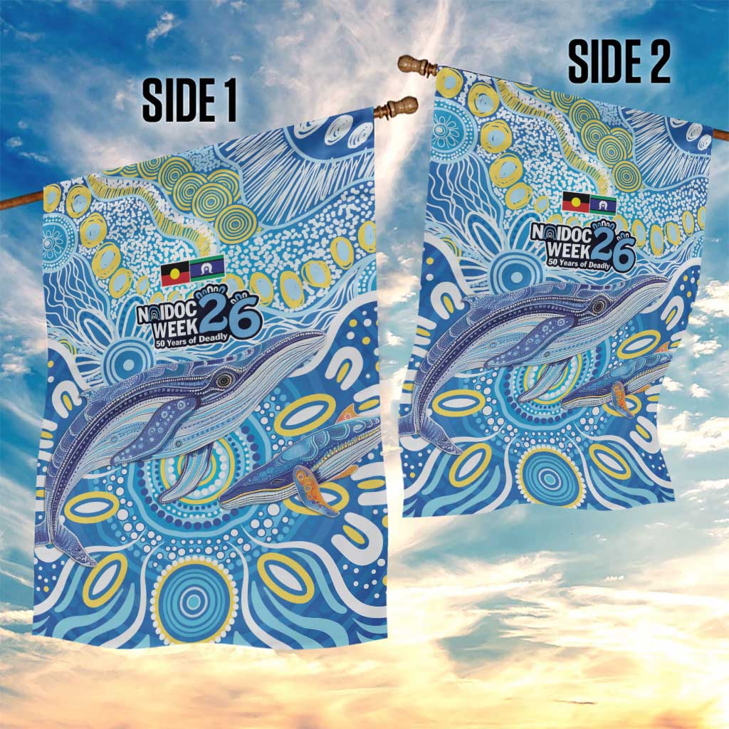 NAIDOC Week 2026 Garden Flag Dreaming of Whales Aboriginal Dot Art