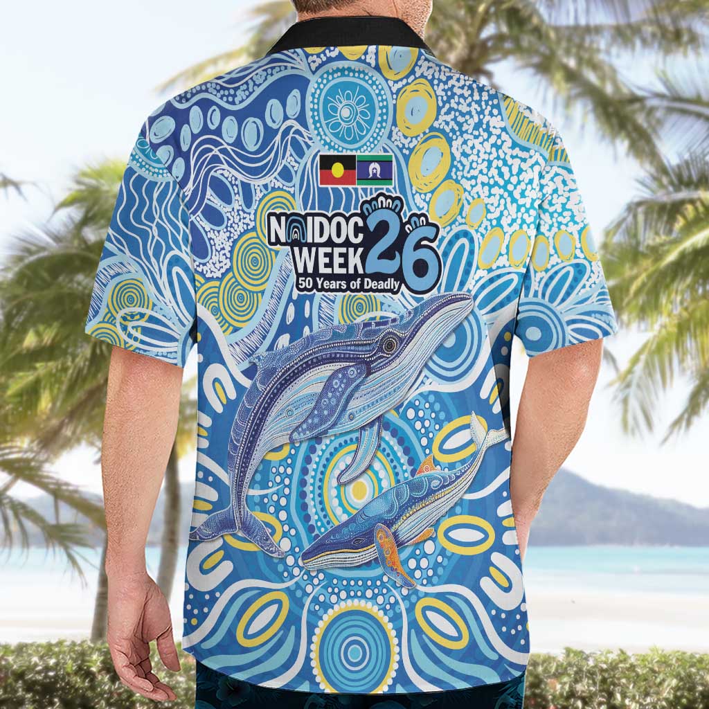 NAIDOC Week 2026 Hawaiian Shirt Dreaming of Whales Aboriginal Dot Art