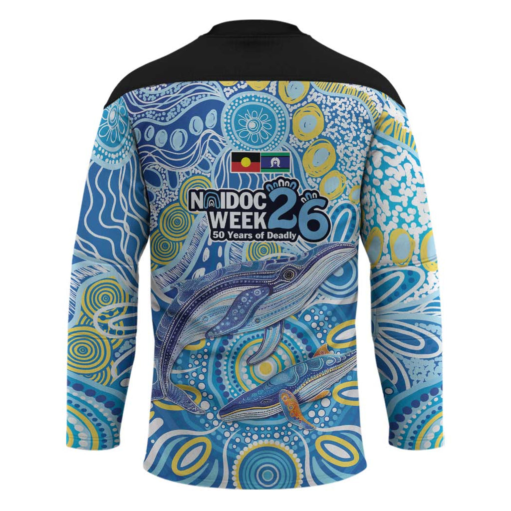 NAIDOC Week 2026 Hockey Jersey Dreaming of Whales Aboriginal Dot Art