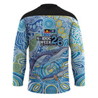NAIDOC Week 2026 Hockey Jersey Dreaming of Whales Aboriginal Dot Art
