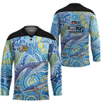 NAIDOC Week 2026 Hockey Jersey Dreaming of Whales Aboriginal Dot Art