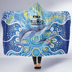 NAIDOC Week 2026 Hooded Blanket Dreaming of Whales Aboriginal Dot Art