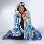 NAIDOC Week 2026 Hooded Blanket Dreaming of Whales Aboriginal Dot Art