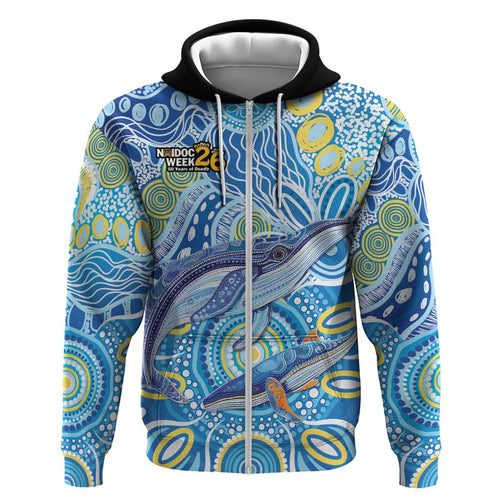NAIDOC Week 2026 Hoodie Dreaming of Whales Aboriginal Dot Art
