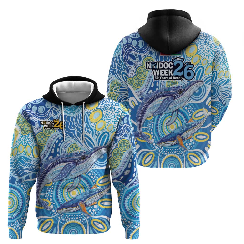 NAIDOC Week 2026 Hoodie Dreaming of Whales Aboriginal Dot Art