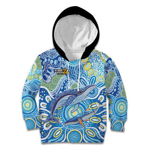 NAIDOC Week 2026 Kid Hoodie Dreaming of Whales Aboriginal Dot Art