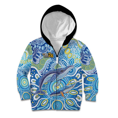 NAIDOC Week 2026 Kid Hoodie Dreaming of Whales Aboriginal Dot Art
