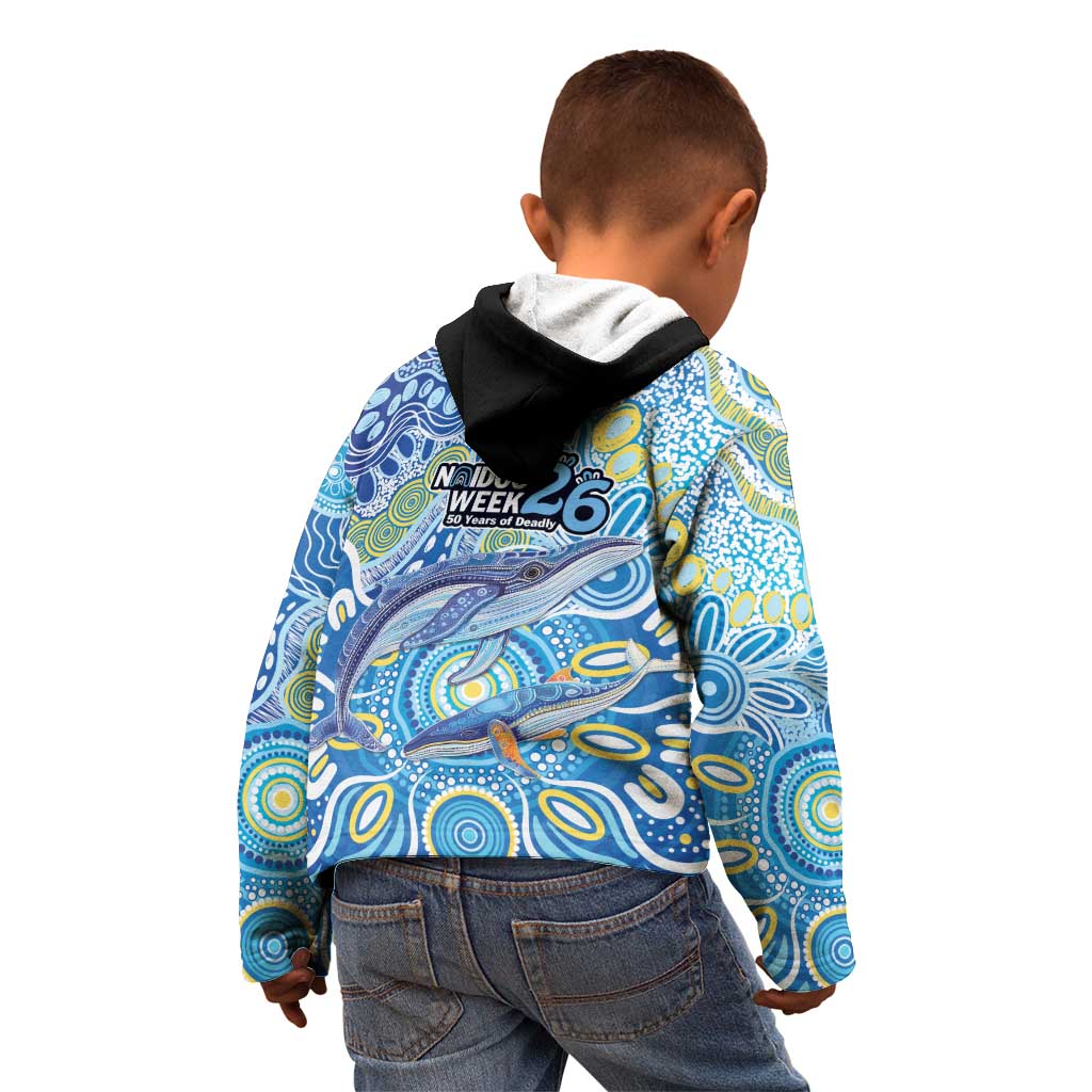 NAIDOC Week 2026 Kid Hoodie Dreaming of Whales Aboriginal Dot Art