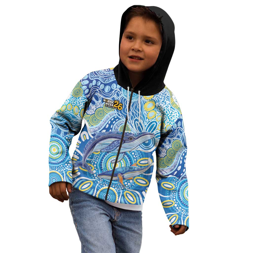 NAIDOC Week 2026 Kid Hoodie Dreaming of Whales Aboriginal Dot Art