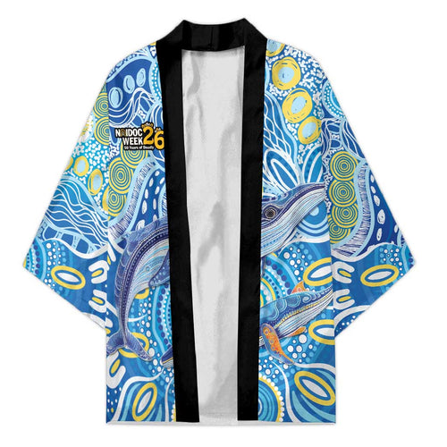 NAIDOC Week 2026 Kimono Dreaming of Whales Aboriginal Dot Art