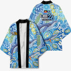 NAIDOC Week 2026 Kimono Dreaming of Whales Aboriginal Dot Art