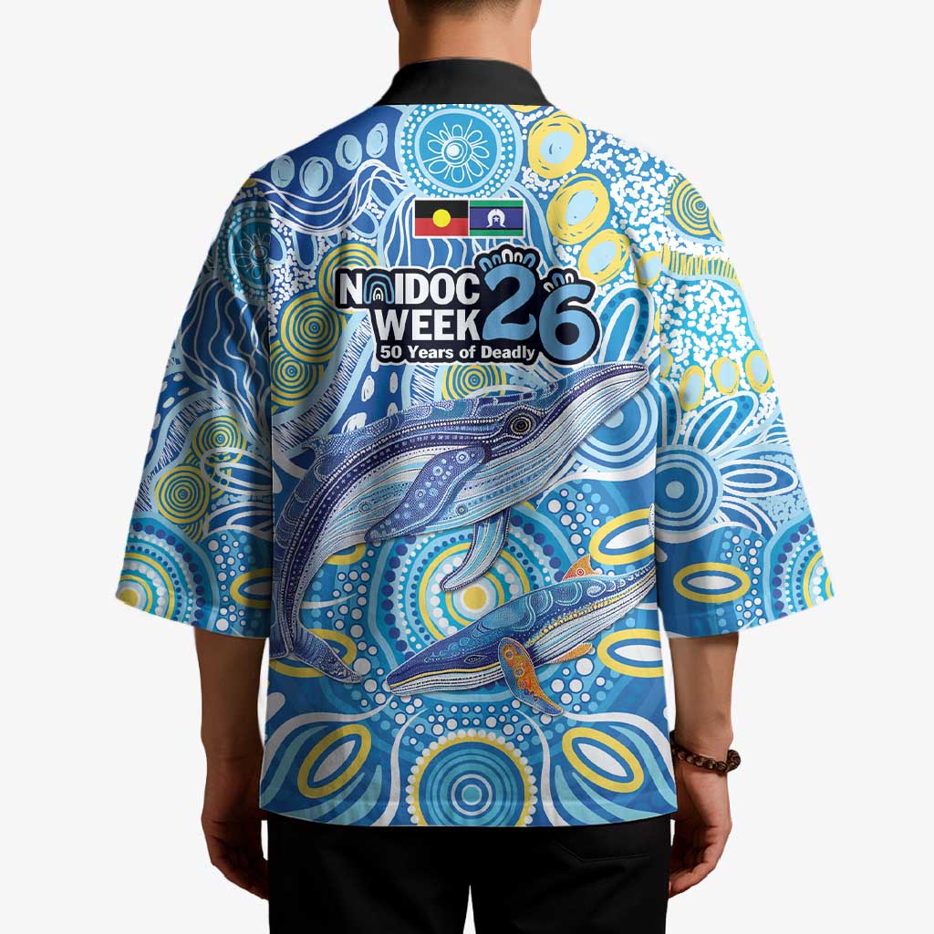 NAIDOC Week 2026 Kimono Dreaming of Whales Aboriginal Dot Art