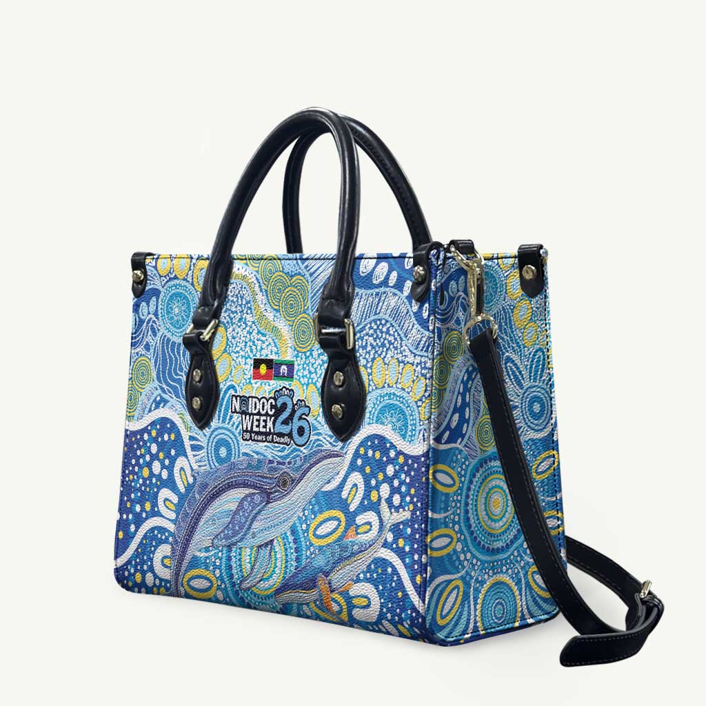 NAIDOC Week 2026 Leather Bag Dreaming of Whales Aboriginal Dot Art