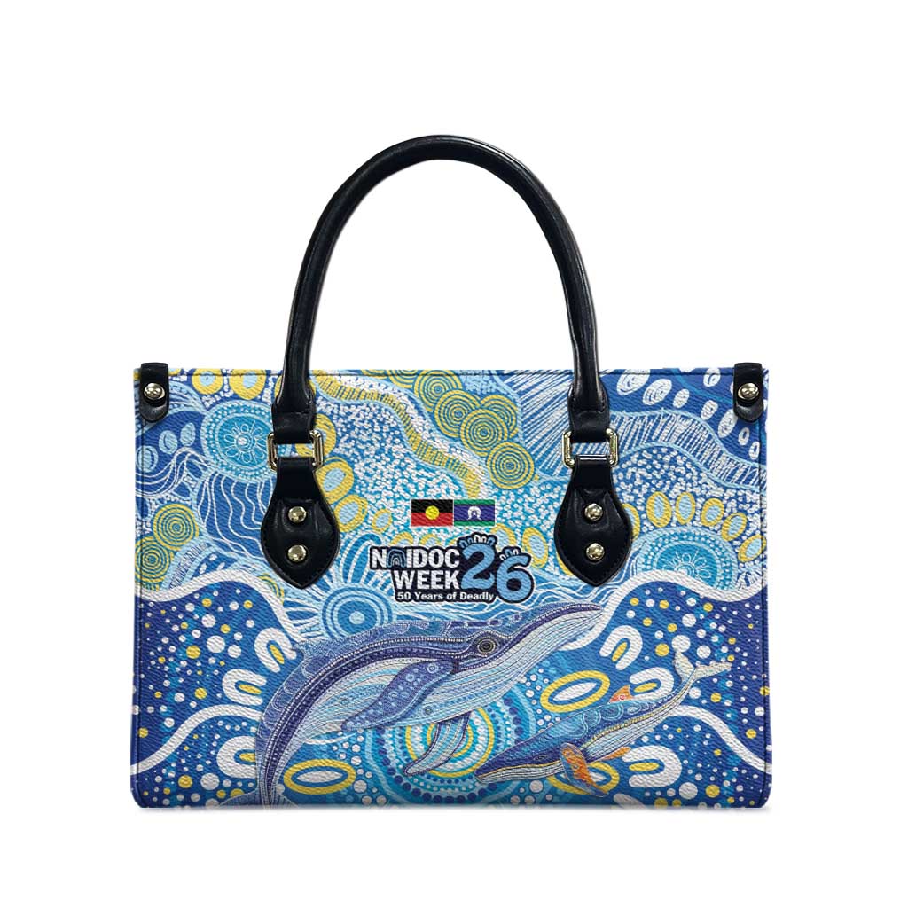 NAIDOC Week 2026 Leather Bag Dreaming of Whales Aboriginal Dot Art