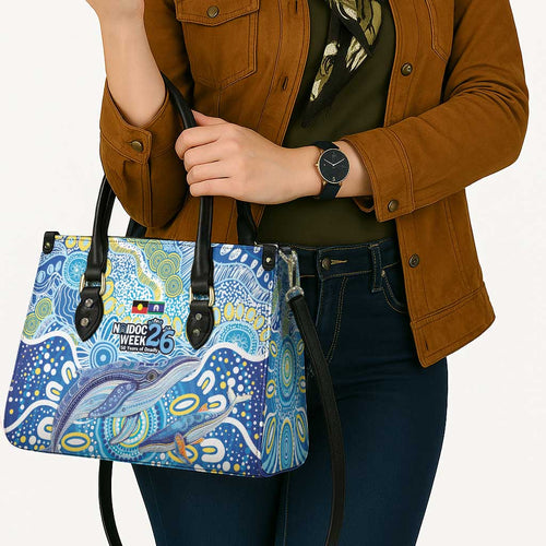 NAIDOC Week 2026 Leather Bag Dreaming of Whales Aboriginal Dot Art