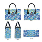 NAIDOC Week 2026 Leather Bag Dreaming of Whales Aboriginal Dot Art