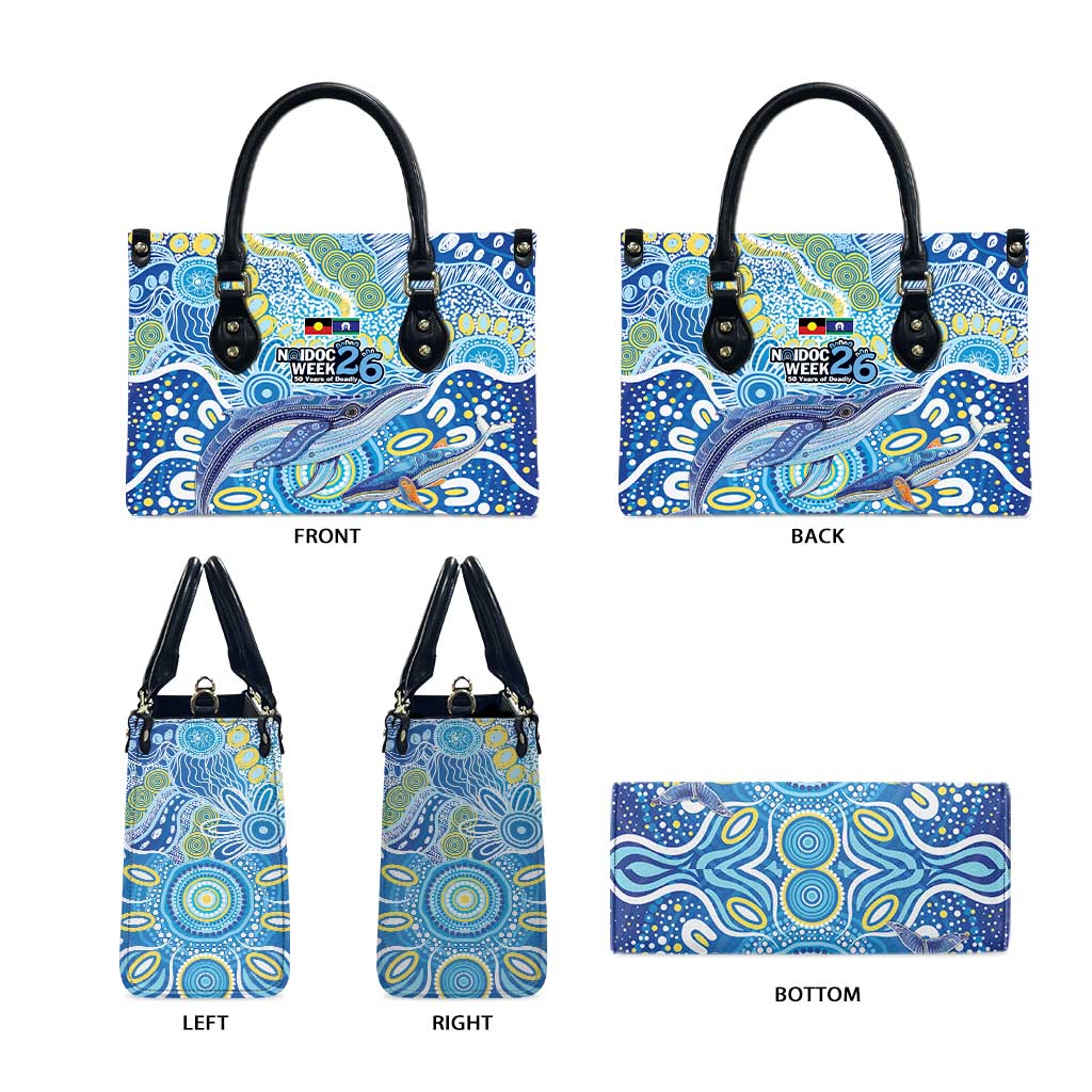 NAIDOC Week 2026 Leather Bag Dreaming of Whales Aboriginal Dot Art
