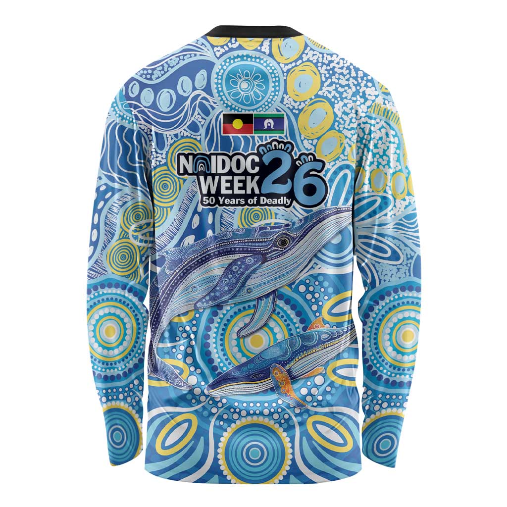 NAIDOC Week 2026 Long Sleeve Shirt Dreaming of Whales Aboriginal Dot Art