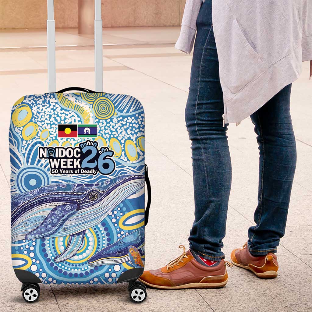 NAIDOC Week 2026 Luggage Cover Dreaming of Whales Aboriginal Dot Art