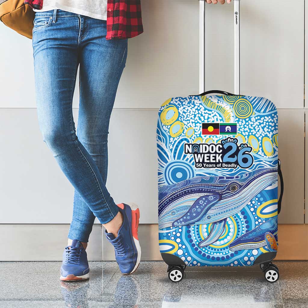NAIDOC Week 2026 Luggage Cover Dreaming of Whales Aboriginal Dot Art