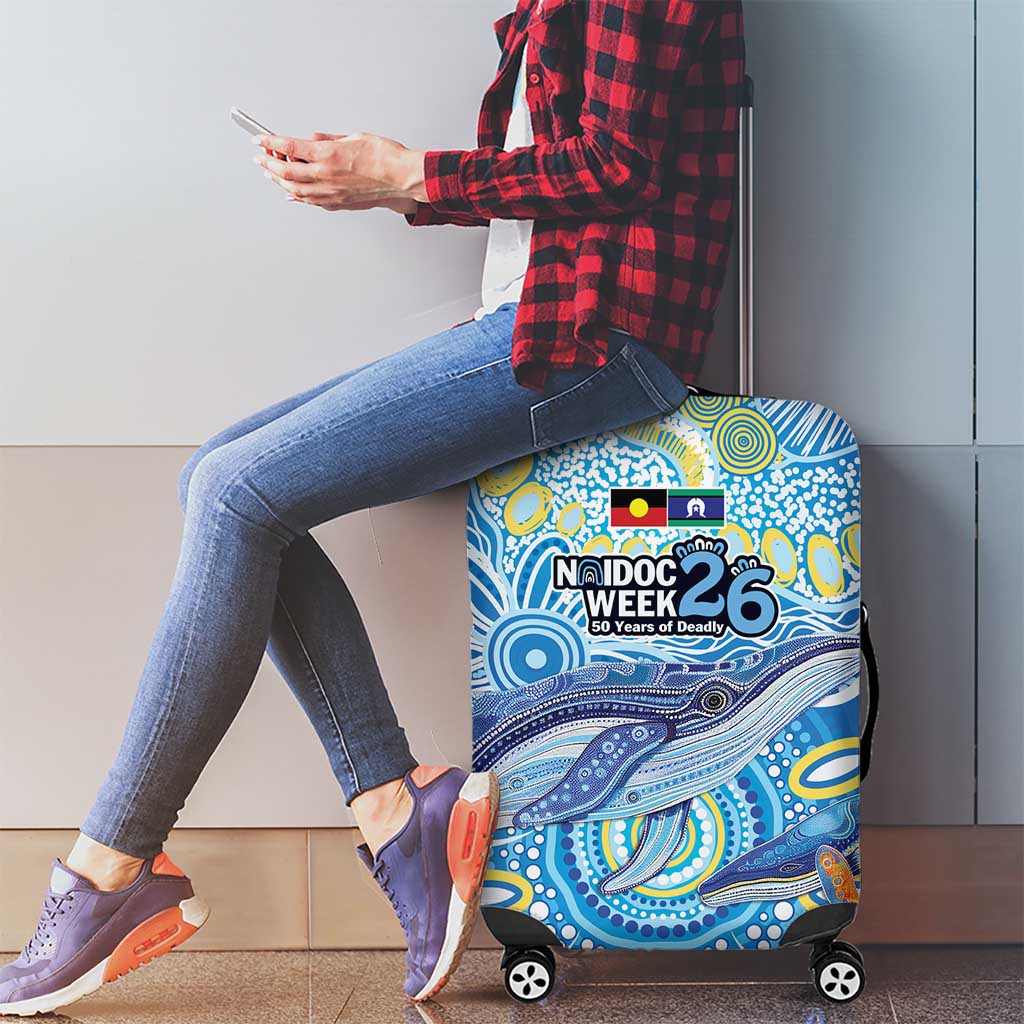 NAIDOC Week 2026 Luggage Cover Dreaming of Whales Aboriginal Dot Art