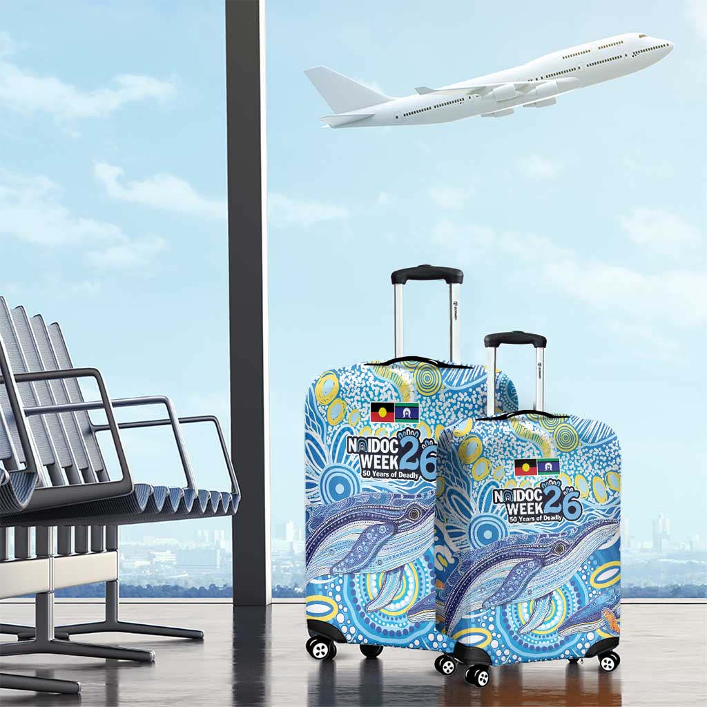 NAIDOC Week 2026 Luggage Cover Dreaming of Whales Aboriginal Dot Art