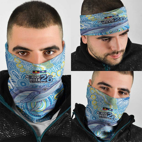 NAIDOC Week 2026 Neck Gaiter Dreaming of Whales Aboriginal Dot Art