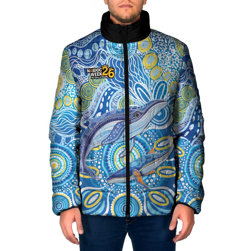 NAIDOC Week 2026 Padded Jacket Dreaming of Whales Aboriginal Dot Art