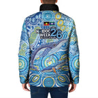 NAIDOC Week 2026 Padded Jacket Dreaming of Whales Aboriginal Dot Art