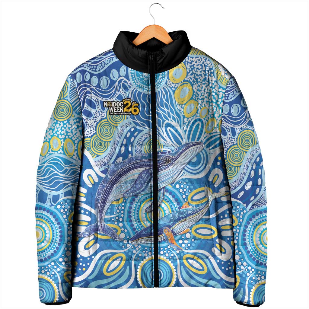 NAIDOC Week 2026 Padded Jacket Dreaming of Whales Aboriginal Dot Art