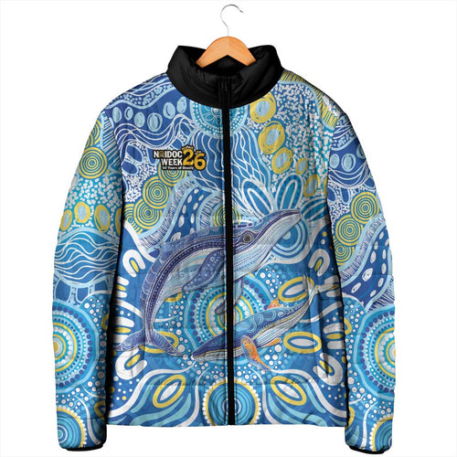 NAIDOC Week 2026 Padded Jacket Dreaming of Whales Aboriginal Dot Art