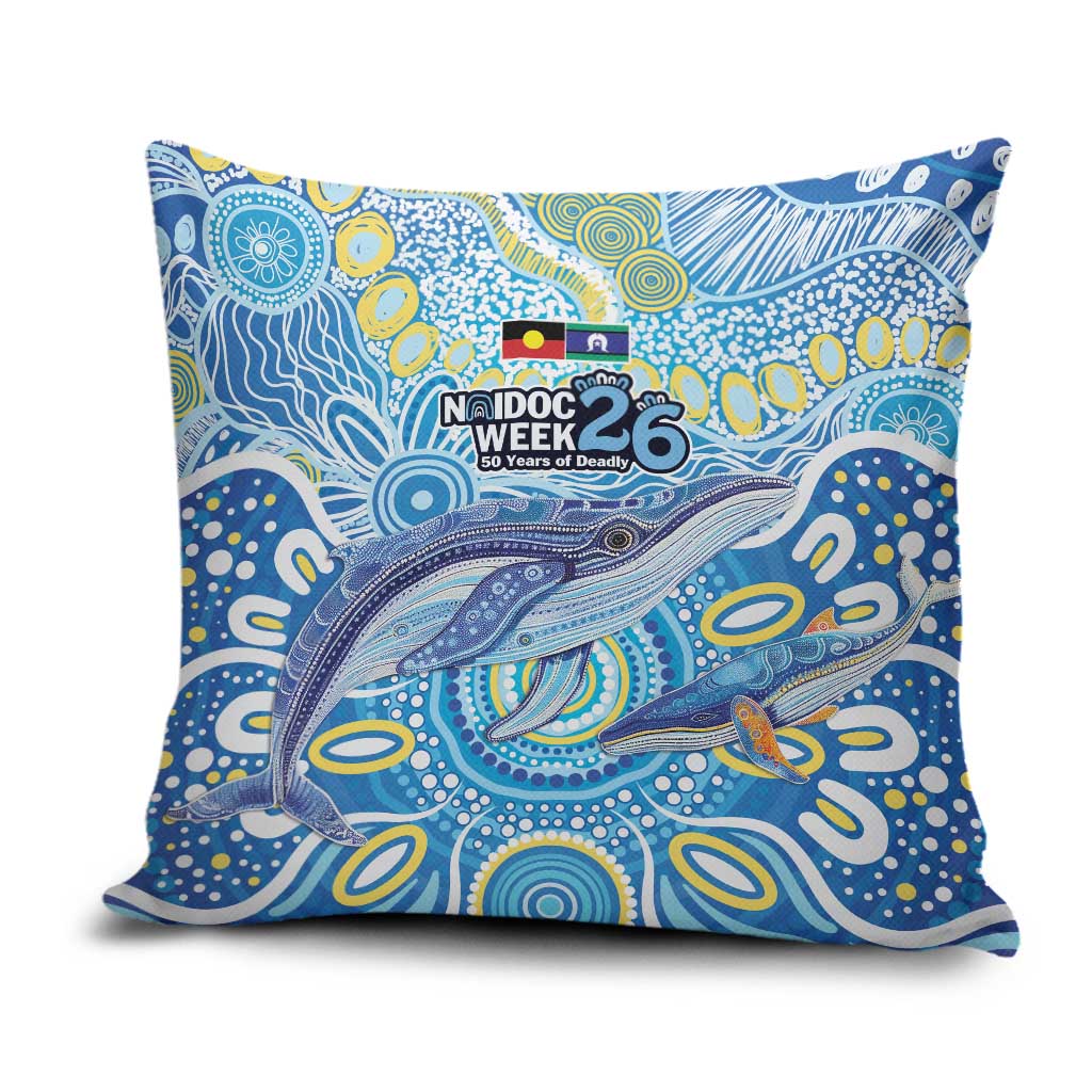 NAIDOC Week 2026 Pillow Cover Dreaming of Whales Aboriginal Dot Art