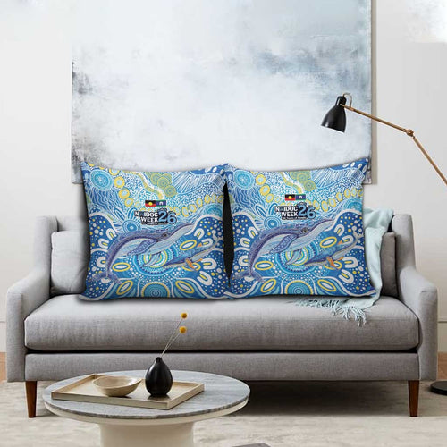 NAIDOC Week 2026 Pillow Cover Dreaming of Whales Aboriginal Dot Art