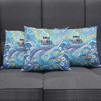 NAIDOC Week 2026 Pillow Cover Dreaming of Whales Aboriginal Dot Art