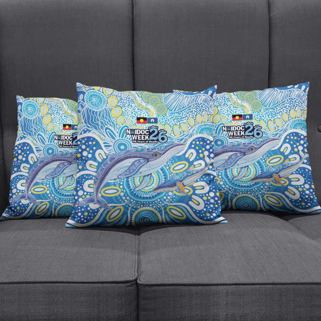 NAIDOC Week 2026 Pillow Cover Dreaming of Whales Aboriginal Dot Art