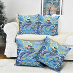 NAIDOC Week 2026 Pillow Cover Dreaming of Whales Aboriginal Dot Art