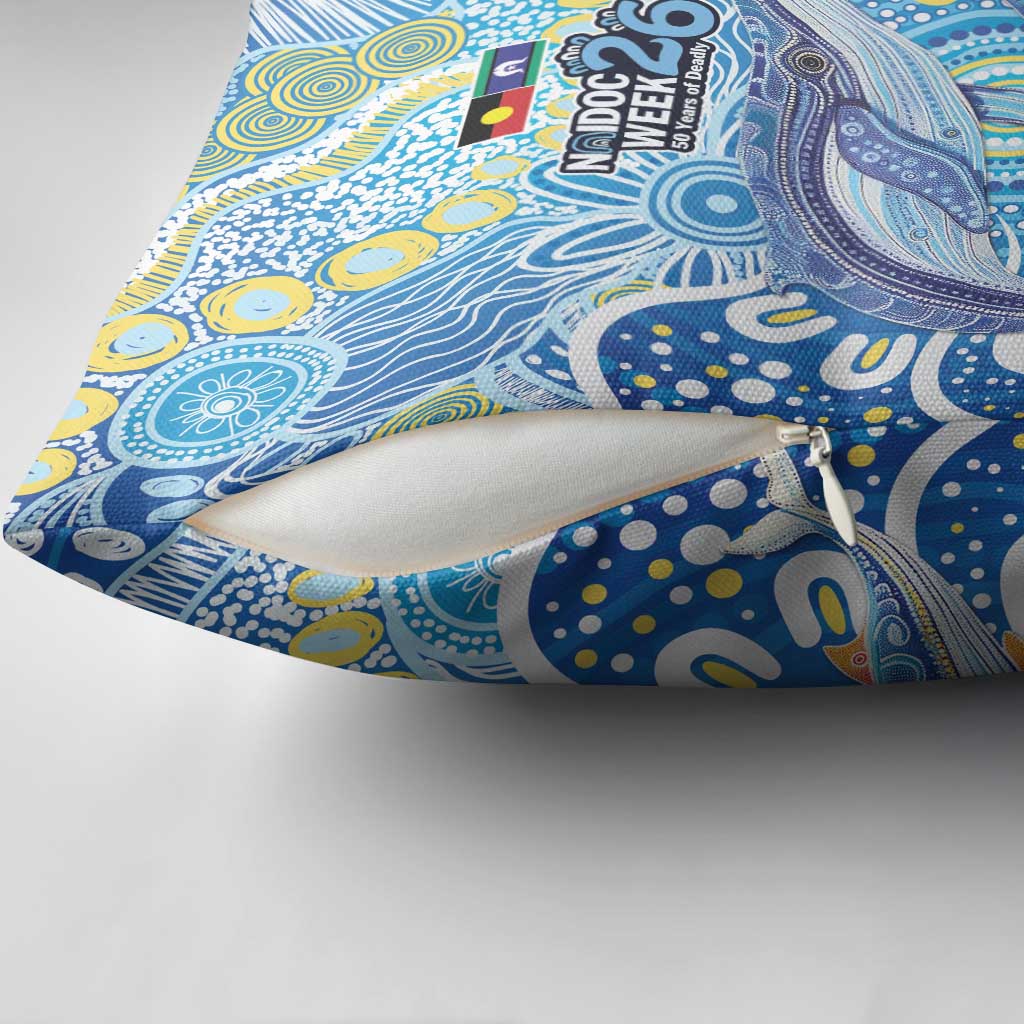 NAIDOC Week 2026 Pillow Cover Dreaming of Whales Aboriginal Dot Art