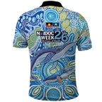 NAIDOC Week 2026 Polo Shirt Dreaming of Whales Aboriginal Dot Art