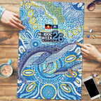 NAIDOC Week 2026 Puzzle Dreaming of Whales Aboriginal Dot Art