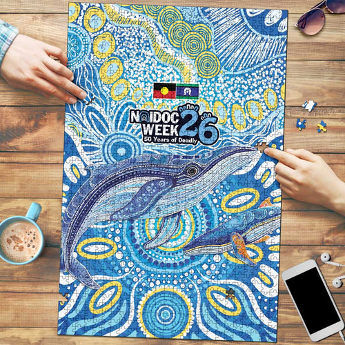 NAIDOC Week 2026 Puzzle Dreaming of Whales Aboriginal Dot Art