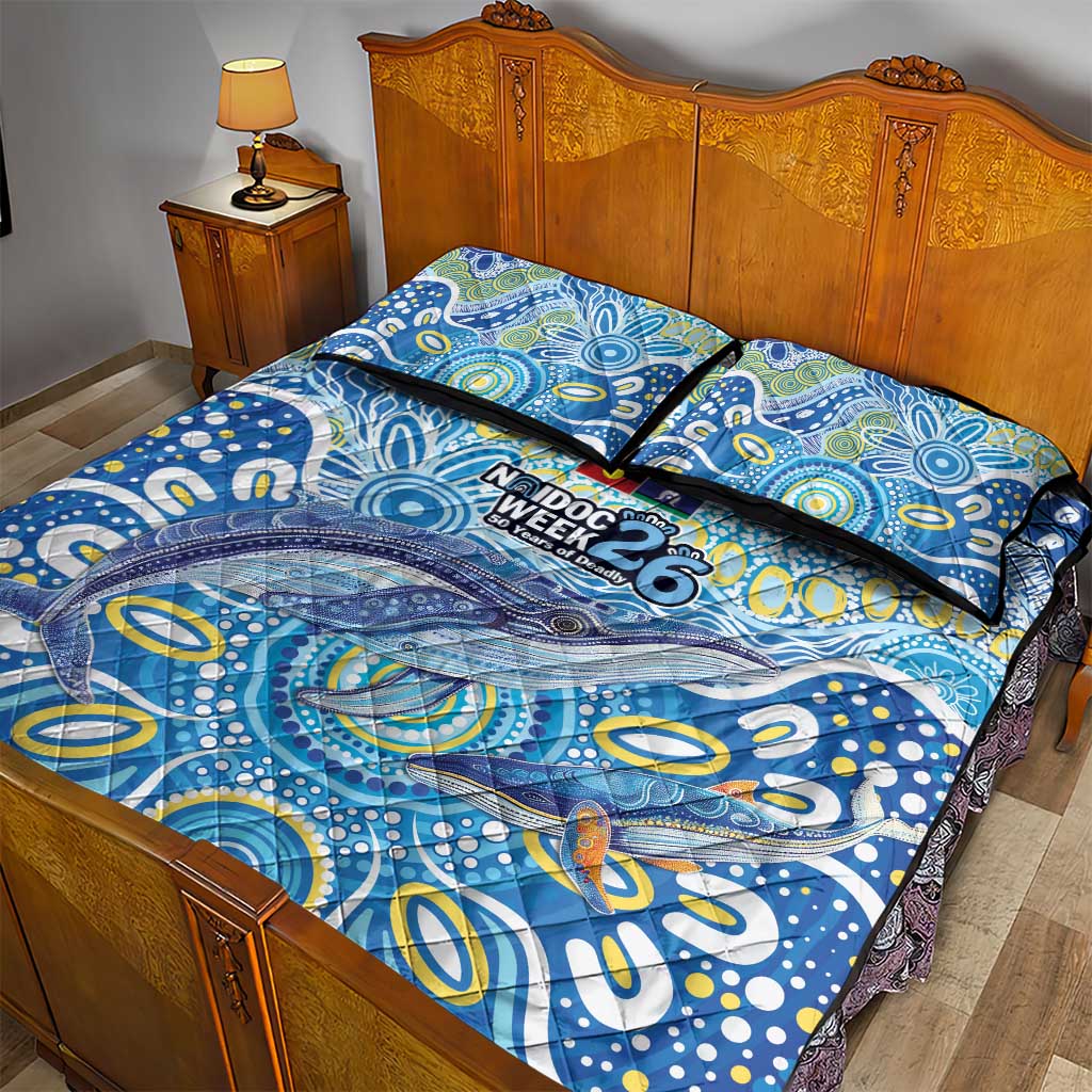 NAIDOC Week 2026 Quilt Bed Set Dreaming of Whales Aboriginal Dot Art