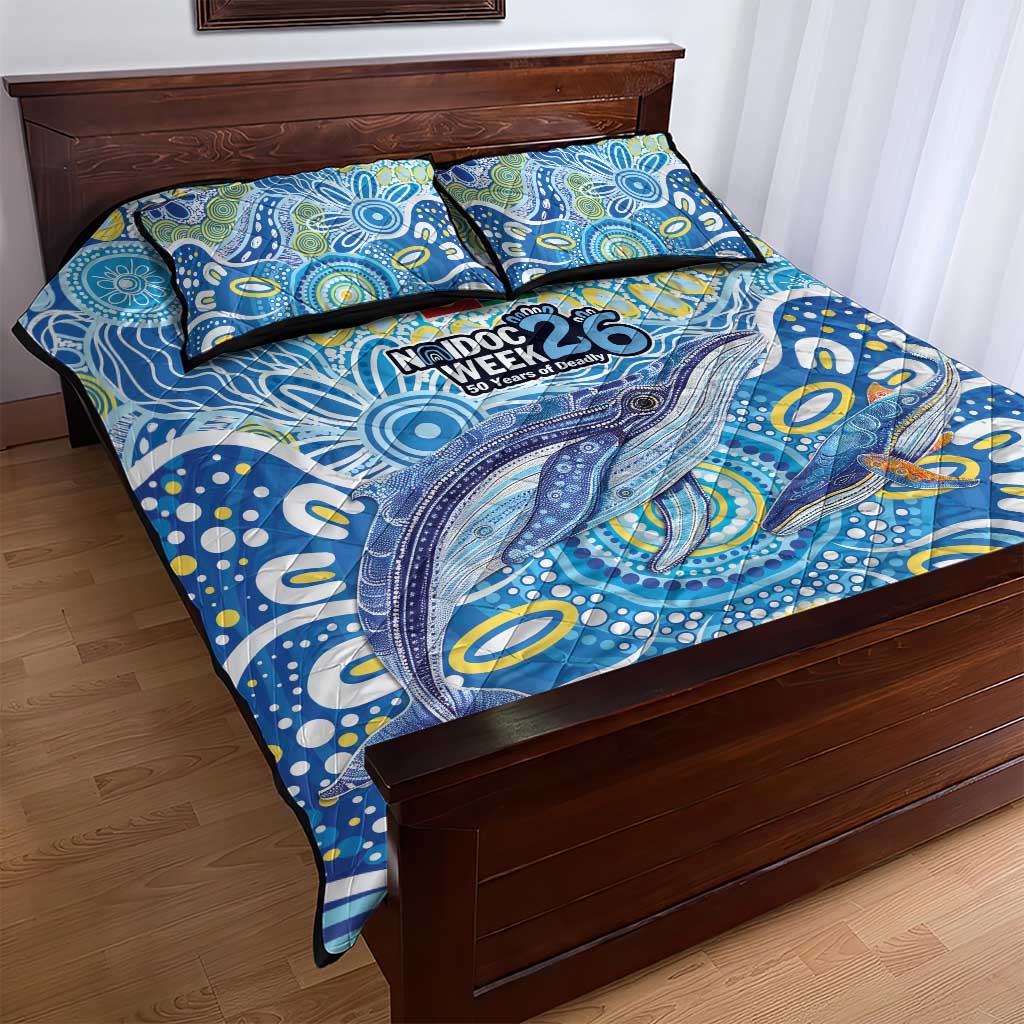 NAIDOC Week 2026 Quilt Bed Set Dreaming of Whales Aboriginal Dot Art