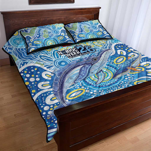 NAIDOC Week 2026 Quilt Bed Set Dreaming of Whales Aboriginal Dot Art