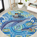 NAIDOC Week 2026 Round Carpet Dreaming of Whales Aboriginal Dot Art
