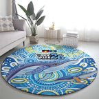 NAIDOC Week 2026 Round Carpet Dreaming of Whales Aboriginal Dot Art