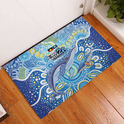 NAIDOC Week 2026 Rubber Doormat Dreaming of Whales Aboriginal Dot Art