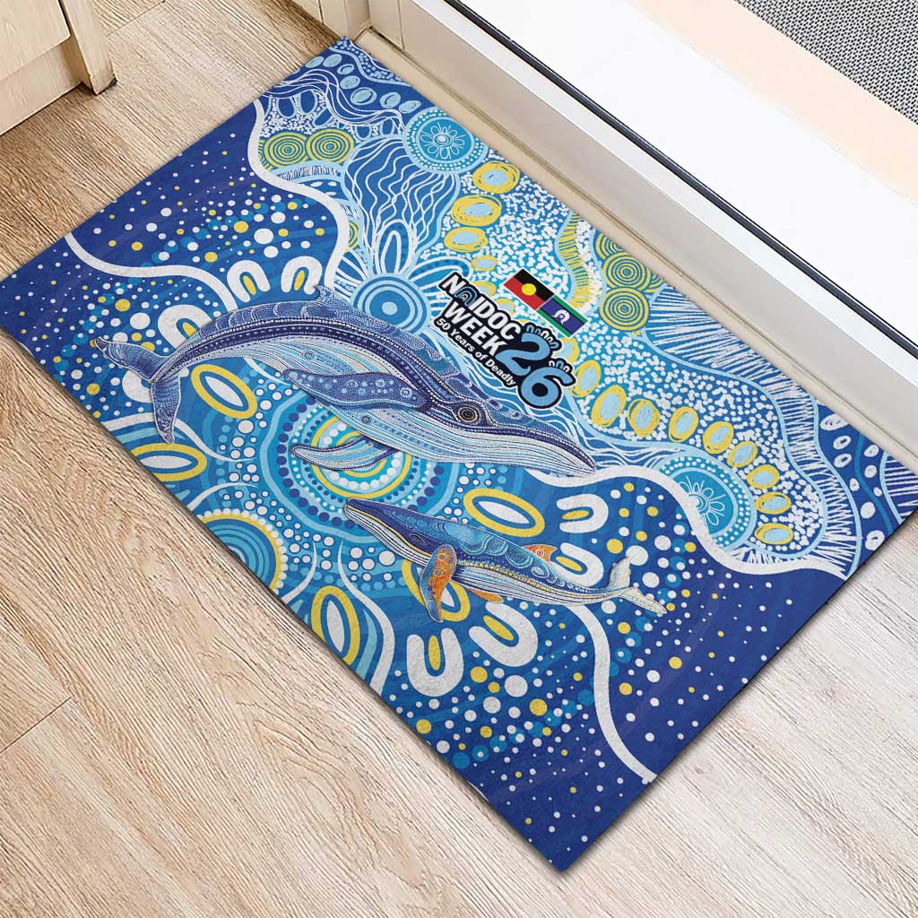 NAIDOC Week 2026 Rubber Doormat Dreaming of Whales Aboriginal Dot Art