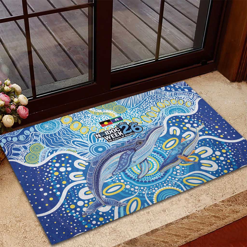 NAIDOC Week 2026 Rubber Doormat Dreaming of Whales Aboriginal Dot Art