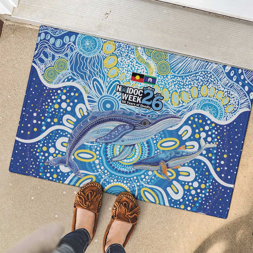 NAIDOC Week 2026 Rubber Doormat Dreaming of Whales Aboriginal Dot Art