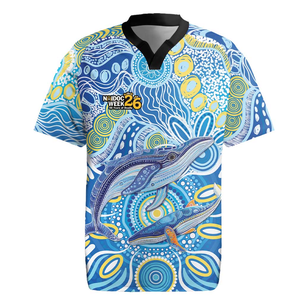 NAIDOC Week 2026 Rugby Jersey Dreaming of Whales Aboriginal Dot Art